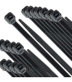 Tradineur - Pack de 400 bridas de nylon, bridas universales para organización de cables, reutilizables, resistentes a UV y tracción, interior y exterior (Negro - 3,6 x 150 mm)