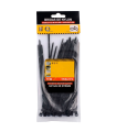 Tradineur - Pack de 400 bridas de nylon, bridas universales para organización de cables, reutilizables, resistentes a UV y tracción, interior y exterior (Negro - 3,6 x 150 mm)