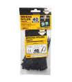 Tradineur - Pack de 400 bridas de nylon, bridas universales para organización de cables, reutilizables, resistentes a UV y tracción, interior y exterior (Negro - 3,6 x 100 mm)