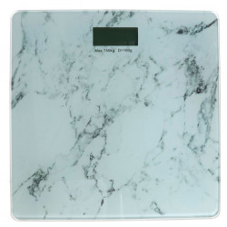 Tradineur - Báscula de baño digital de vidrio templado, sensor de alta precisión, encendido a presión, pantalla LCD, máx. 180 kg