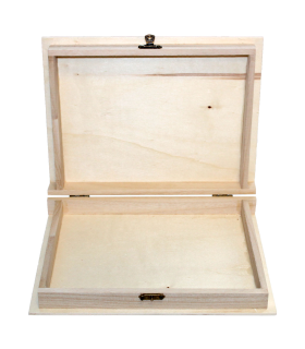 Caja para decoración con forma de libro de 4,6 x 24,7 x 18,6 cm, de madera sin tratar. Libro para almacenamiento con cierre de tipo cofre en color bronce perfecta para el hogar.