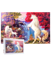 Tradineur - Puzzle/Rompecabezas de 1000 piezas - Diseño Unicornios - Fabricación en España - Rompecabezas para toda la familia - 75 x 50 cm