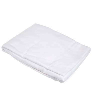 Tradineur - Sábana bajera ajustable de 50% algodón y 50% poliéster para cama de 105, especial pieles sensibles, suave y transpirable (Blanco - 1,05 x 200 cm)