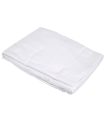 Tradineur - Sábana bajera ajustable de 50% algodón y 50% poliéster para cama de 105, especial pieles sensibles, suave y transpirable (Blanco - 1,05 x 200 cm)