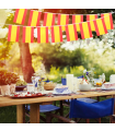 Tradineur - Guirnalda con banderas de España - Fabricado en Plástico - Ideal para decorar una fiesta de cumpleaños, una boda, un picnic o una reunión familiar - 50 Metros de longitud