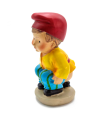 Tradineur - Figura de caganer catalán para Belén - Estilo naïf - Marmolina - Adorno divertido para nacimiento, Navidad, decoración tradicional, 9 x 4,5 x 4,5 cm