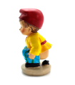 Tradineur - Figura de caganer catalán para Belén - Estilo naïf - Marmolina - Adorno divertido para nacimiento, Navidad, decoración tradicional, 9 x 4,5 x 4,5 cm