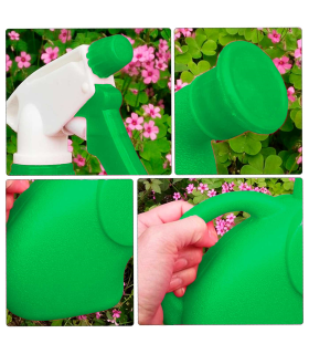 Tradineur - Regadera 2 en 1 - Regadera y pulverizador de 1,8 Litros - Fabricado en plástico - Herramienta para jardinería - 28 x 30 x 10 cm - Color Verde