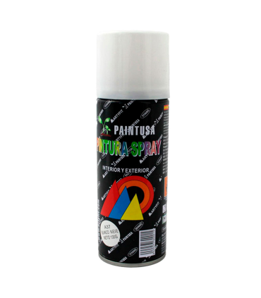 Paintusa - Bote de pintura en spray blanco nieve A37 200 ml, válido para multitud de superficies de interior y exterior: madera, metal, cartón, cerámica, plástico