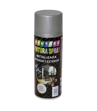 Montoro - Bote de pintura en spray color plomo M308 400 ml, válido para multitud de superficies de interior y exterior