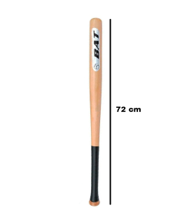 Tradineur - Bate de béisbol de madera, agarre antideslizante, prácticas, entranamientos, deporte, aire libre, adolescentes, adultos, 72 cm