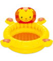 Tradineur - Piscina de bolas para niños - Diseño de león - Fabricado en Plástico y Vinilo - 50 Bolas de colores - 61,5 x 98 x 111 cm 