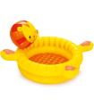 Tradineur - Piscina de bolas para niños - Diseño de león - Fabricado en Plástico y Vinilo - 50 Bolas de colores - 61,5 x 98 x 111 cm 