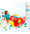 Tradineur - Piscina de bolas para niños - Diseño de Helicoptero - Fabricado en Plástico y Vinilo - 50 Bolas de colores - 68 x 79 x 132 cm 