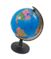 Globo terráqueo giratorio de plástico, mapa mundi político educativo, decoración de escritorio, aprendizaje, diversión, diámetro 14 cm, idioma aleatorio