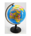 Globo terráqueo giratorio de plástico, mapa mundi político educativo, decoración de escritorio, aprendizaje, diversión, diámetro 14 cm, idioma aleatorio