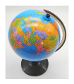 Globo terráqueo giratorio de plástico, mapa mundi político educativo, decoración de escritorio, aprendizaje, diversión, diámetro 14 cm, idioma aleatorio