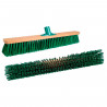 Tradineur - Cepillo duro multiusos para exterior, barrendero, cerdas duras, madera y plástico, acoplable a mango de rosca, limpi