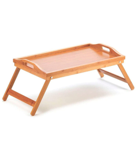 Mesa de madera plegable con asas para cama 30 x 50 x 23 cm, bandeja multiuso para desayuno con patas plegables, ligera y resistente, color aleatorio