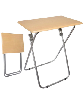 Mesa plegable de madera y metal de 71 x 70 x 50 cm. Mesado individual plegable ideal para hogar o como mesa auxiliar en hostelería. Mesa auxiliar para distintos usos