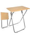 Mesa plegable de madera y metal de 71 x 70 x 50 cm. Mesado individual plegable ideal para hogar o como mesa auxiliar en hostelería. Mesa auxiliar para distintos usos