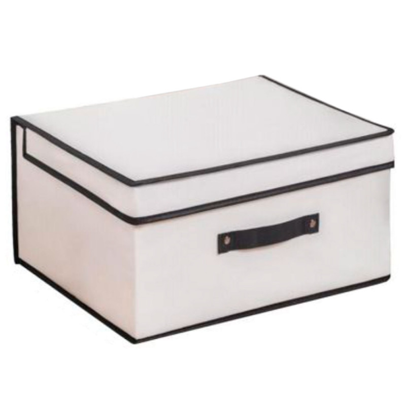 Tradineur - Organizador rectangular de tela, caja plegable con asa, ordenación, ropa, fácil de limpiar, antipolvo, antihumedad, Tradineur - Organizador rectangular de tela, caja plegable con asa, ordenación, ropa, fácil de limpiar, antipolvo, antihumedad,