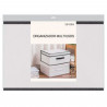 Tradineur - Organizador rectangular de tela, caja plegable con asa, ordenación, ropa, fácil de limpiar, antipolvo, antihumedad,