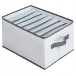 Tradineur - Organizador de tela con asa, poliéster, 7 bolsillos, cajón plegable, ordenación, ropa, fácil de limpiar, antipolvo,