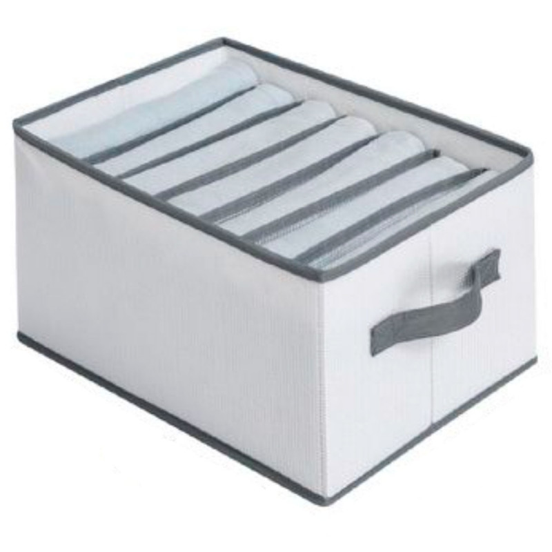 Tradineur - Organizador de tela con asa, poliéster, 7 bolsillos, cajón plegable, ordenación, ropa, fácil de limpiar, antipolvo, Tradineur - Organizador de tela con asa, poliéster, 7 bolsillos, cajón plegable, ordenación, ropa, fácil de limpiar, antipolvo,