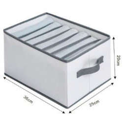 Tradineur - Organizador de tela con asa, poliéster, 7 bolsillos, cajón plegable, ordenación, ropa, fácil de limpiar, antipolvo,