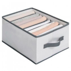 Tradineur - Organizador de tela con asa, poliéster, 9 bolsillos, cajón plegable, ordenación, ropa, fácil de limpiar, antipolvo,