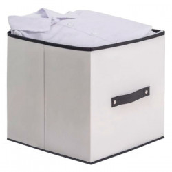 Tradineur - Organizador cuadrado de tela con asa, cajón plegable, ordenación, ropa, fácil de limpiar, antipolvo, antihumedad, 31