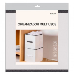 Tradineur - Organizador cuadrado de tela con asa, cajón plegable, ordenación, ropa, fácil de limpiar, antipolvo, antihumedad, 31