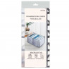 Tradineur - Pack de 2 organizadores de tela, nylon, 7 bolsillos, plegable, ordenación, ropa, fácil de limpiar, antipolvo, antihu
