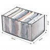 Tradineur - Pack de 2 organizadores de tela, nylon, 9 bolsillos, plegable, ordenación, ropa, fácil de limpiar, antipolvo, antihu