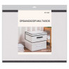Tradineur - Organizador rectangular de tela, caja plegable con asa, ordenación, ropa, fácil de limpiar, antipolvo, antihumedad,