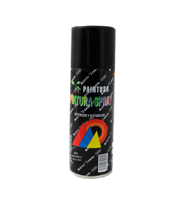 Montoro - Bote de pintura en spray color negro brillo A01 200 ml, válido para multitud de superficies de interior y exterior