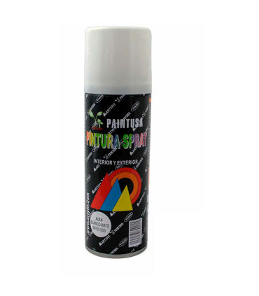 Montoro - Bote de pintura en spray blanco mate A24 200 ml, válido para multitud de superficies de interior y exterior. Pintura en spray, válida para distintos materiales de 17 x 5 x 5 cm