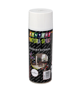 Montoro - Bote de pintura en spray blanco brillo A21 400 ml, válido para multitud de superficies de interior y exterior. Pintura en spray, válida para distintos materiales de 20 x 6,5 x 6,5 cm