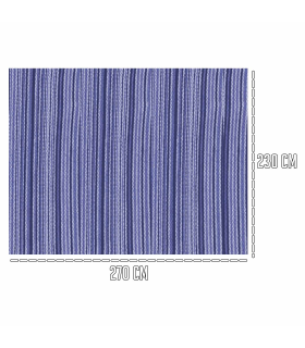 Tradineur - Colcha Multiusos - Fabricada en España - 70% Algodón / 30% Poliéster - Apto para Cama, Muebles y mesas - 270 x 230 cm - Color Raya Azul