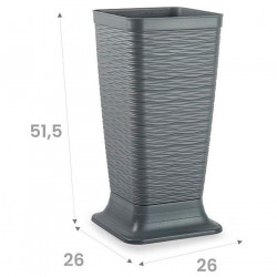 Tradineur - Paragüero de plástico - Estilo Wind - Soporte para paraguas cuadrado para entrada de oficinas, negocios, hogar - 51,