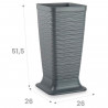 Tradineur - Paragüero de plástico - Estilo Wind - Soporte para paraguas cuadrado para entrada de oficinas, negocios, hogar - 51,
