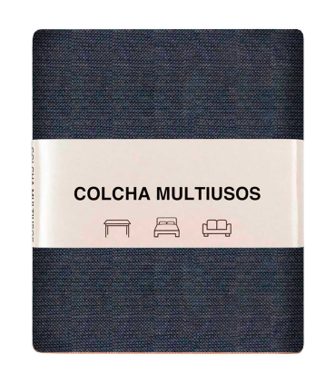 Tradineur - Colcha Multiusos - Fabricada en España - 70% Algodón / 30% Poliéster - Apto para Cama, Muebles y mesas - 270 x 230 cm - Color Gris