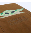 Tradineur - Cuaderno de piel A5 de Star Wars con baby Yoda, color marrón ideal para tomar notas, para la escuela... Medidas 20,7 x 14,6 x 2,1 cm. Licencia oficial Disney