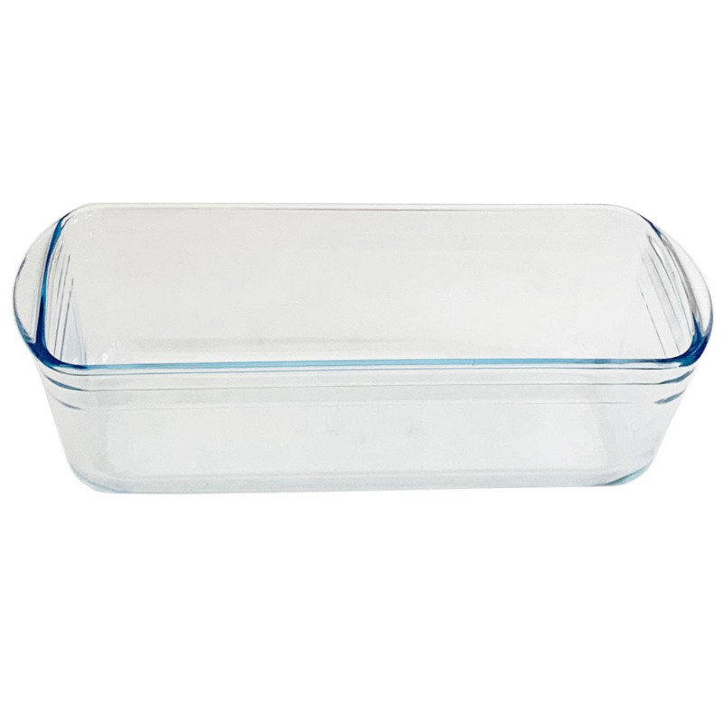 Tradineur - Molde de vidrio rectangular - Capacidad de1,5 litros - 28,2 x 11,7 x 7,5 cm, recipiente de cristal válido para conge