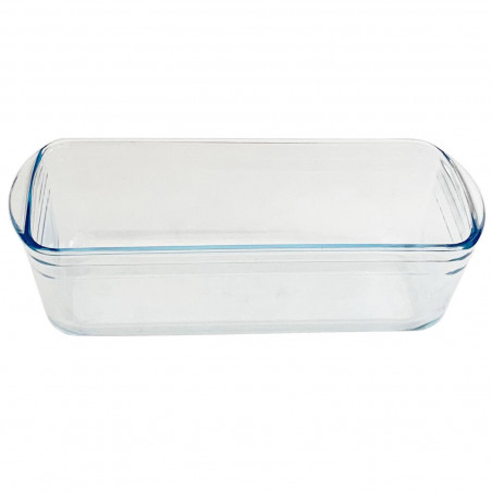 Tradineur - Molde de vidrio rectangular - Capacidad de1,5 litros - 28,2 x 11,7 x 7,5 cm, recipiente de cristal válido para conge