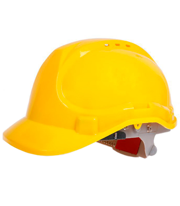 Tradineur - Casco de protección con correa ajustable, EN397, cabeza 53 a 62 cm, transpirable, seguridad, obra, construcción, color aleatorio