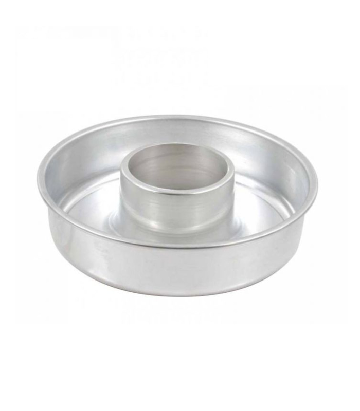 Molde rosca de aluminio antiadherente 21 x 5,8 cm, recipiente para horno redondo para repostería, postres, roscón, bizcochos, tartas, duradero y resistente, diseño clásico