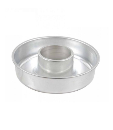 Molde rosca de aluminio antiadherente 21 x 5,8 cm, recipiente para horno redondo para repostería, postres, roscón, bizcochos, tartas, duradero y resistente, diseño clásico