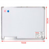 Tradineur - Pizarra magnética de doble cara - Marco de Aluminio - Facil de borrar y colocar - Ideal para colegios, oficinas - 50
